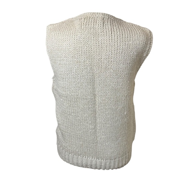 Vintage Country Concepts Womens Hand Knit Sweater Vest Medium Pastel Boho Chunky - Picture 3 of 8